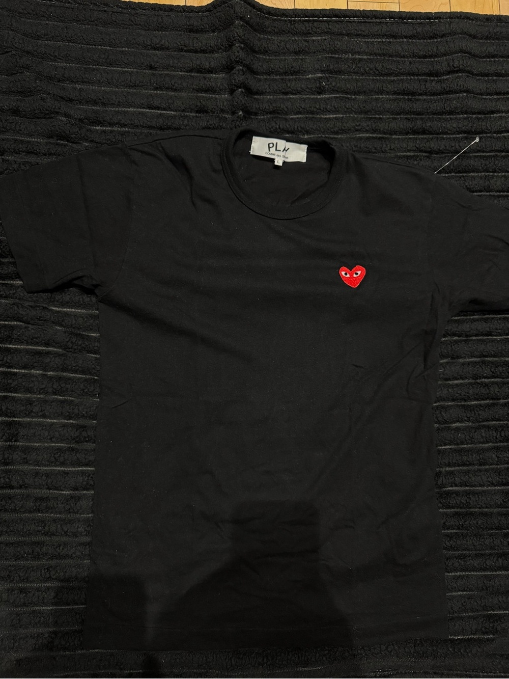 Comme des Garcons PLAY Black T-Shirt with Red Heart Logo